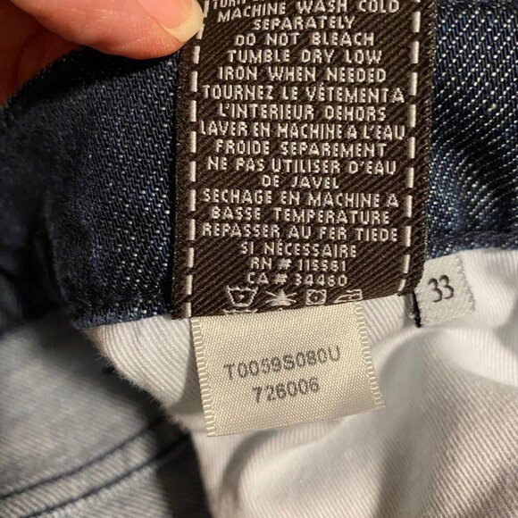 7 For All Mankind Men's 33 JARED Straight Leg Button Fly 100% Cotton Jeans 33x32 - Picture 8 of 10